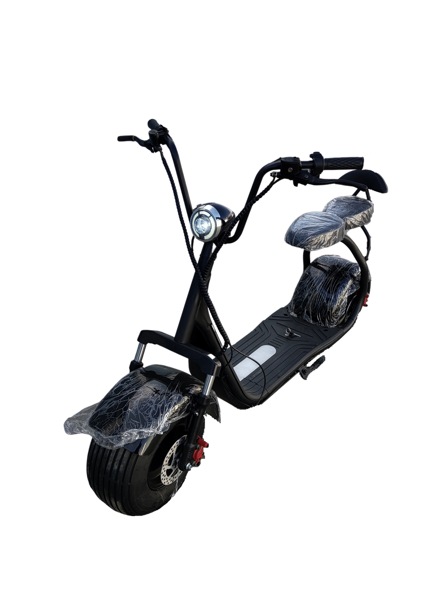 Fat Tire Electric Scooter | Hardtail | 18" Tire | Front Suspension | 60V 12Ah – Electric City Rides